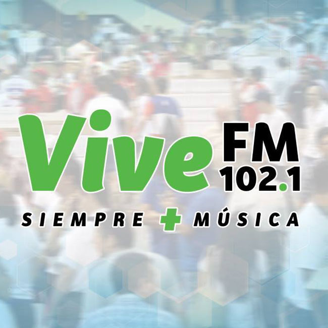 102.1 VIVE FM station logo