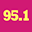 Kis 95.1 FM station logo