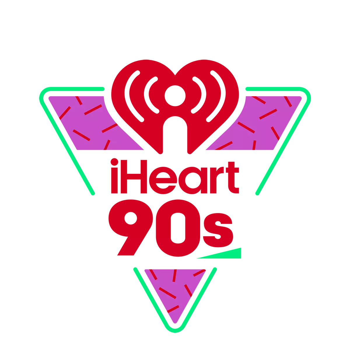 iHeart 90s Radio station logo
